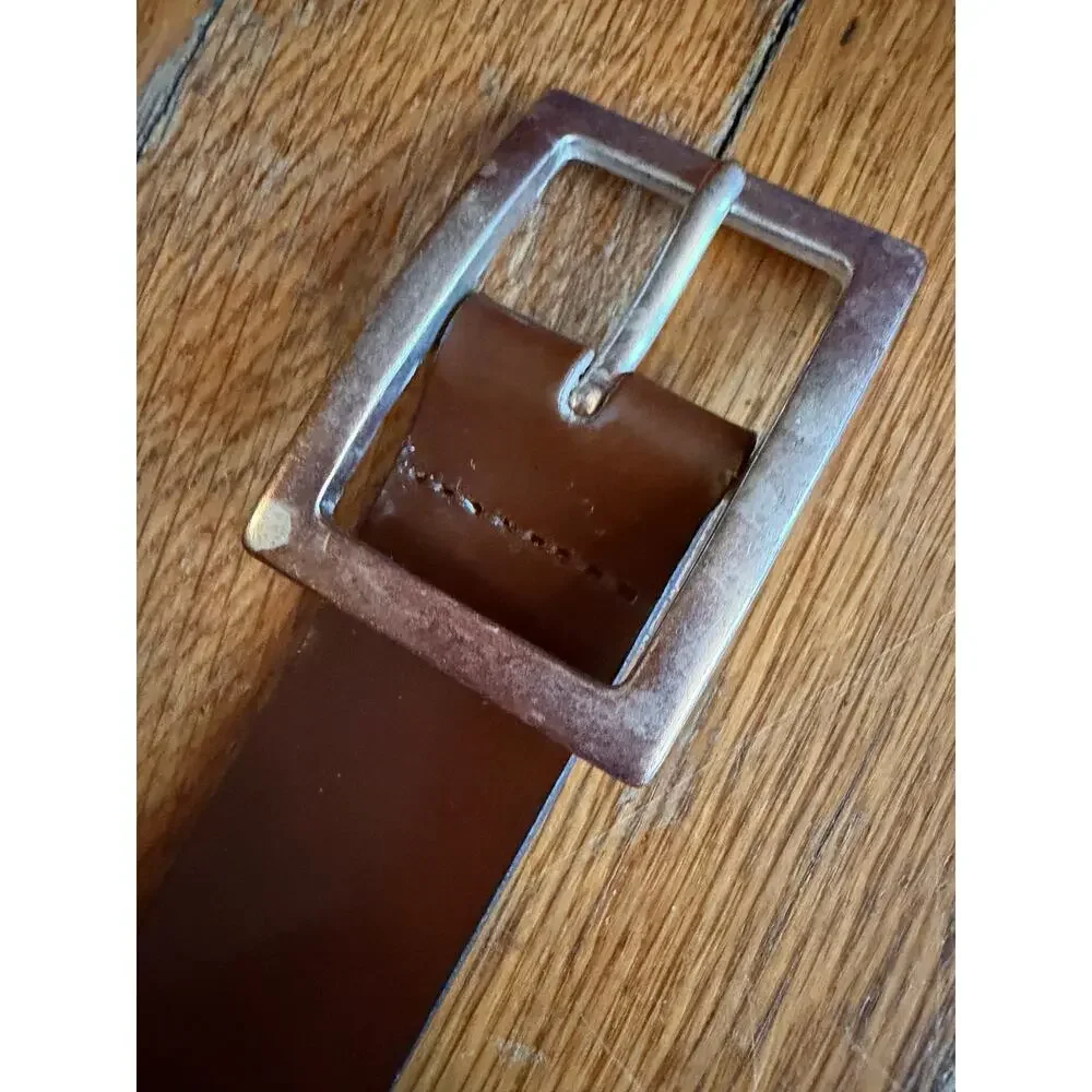 GAP Brown Italian Leather Belt Womens sz 32 - Picture 4 of 9